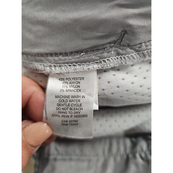 Adrienne Vittadini Pants Womens Size 8 Gray White Polka Dot Office Business - Picture 8 of 8